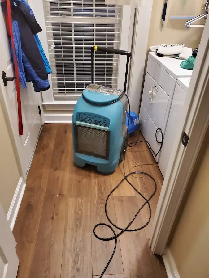 Commercial dehumidifier deployed for Flood Damage Cleanup in Rye Brook
